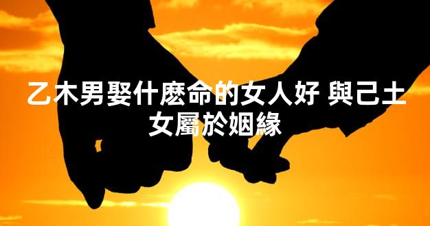 乙木男娶什麽命的女人好 與己土女屬於姻緣